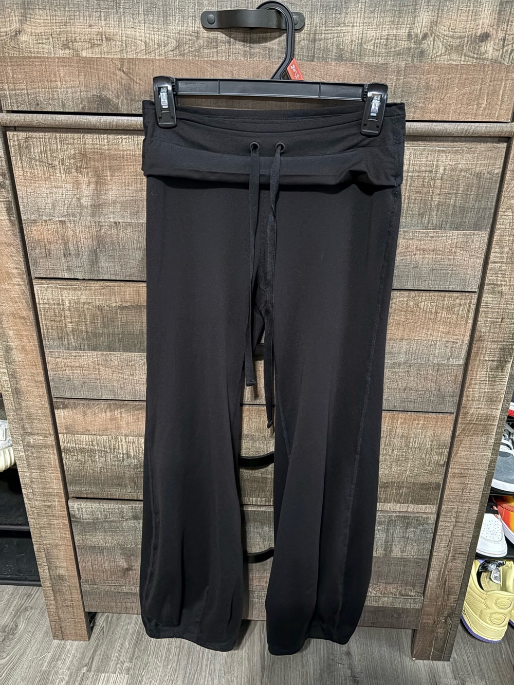 FP Movement by Free People Black Wide-Leg Drawstring Waist Pants